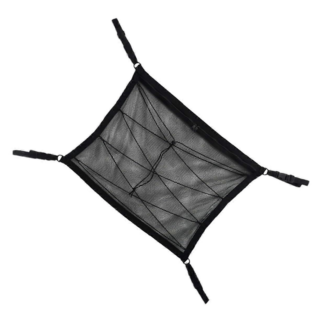 Car Roof Mesh Bag Double Layer Net for SUV Organizer for Blanket Practical Storage Bag for Travel for Camping and Car Adventures 90X65X3CM