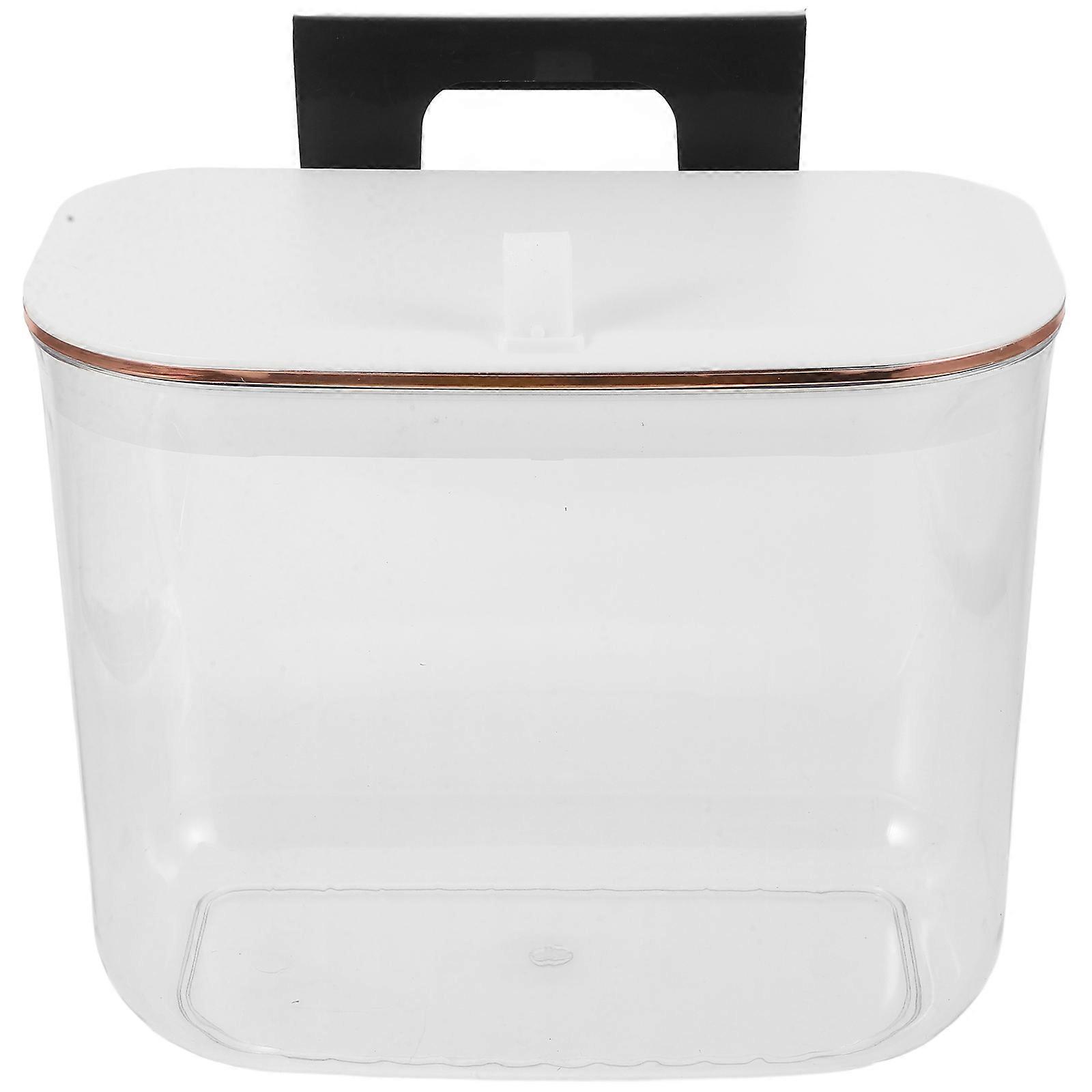 Wall Hanging Laundry Hamper Lidded Wastepaper Basket Clothes Storage Simple Design Daily Use 9.63X7.86X5.62IN 1Pack