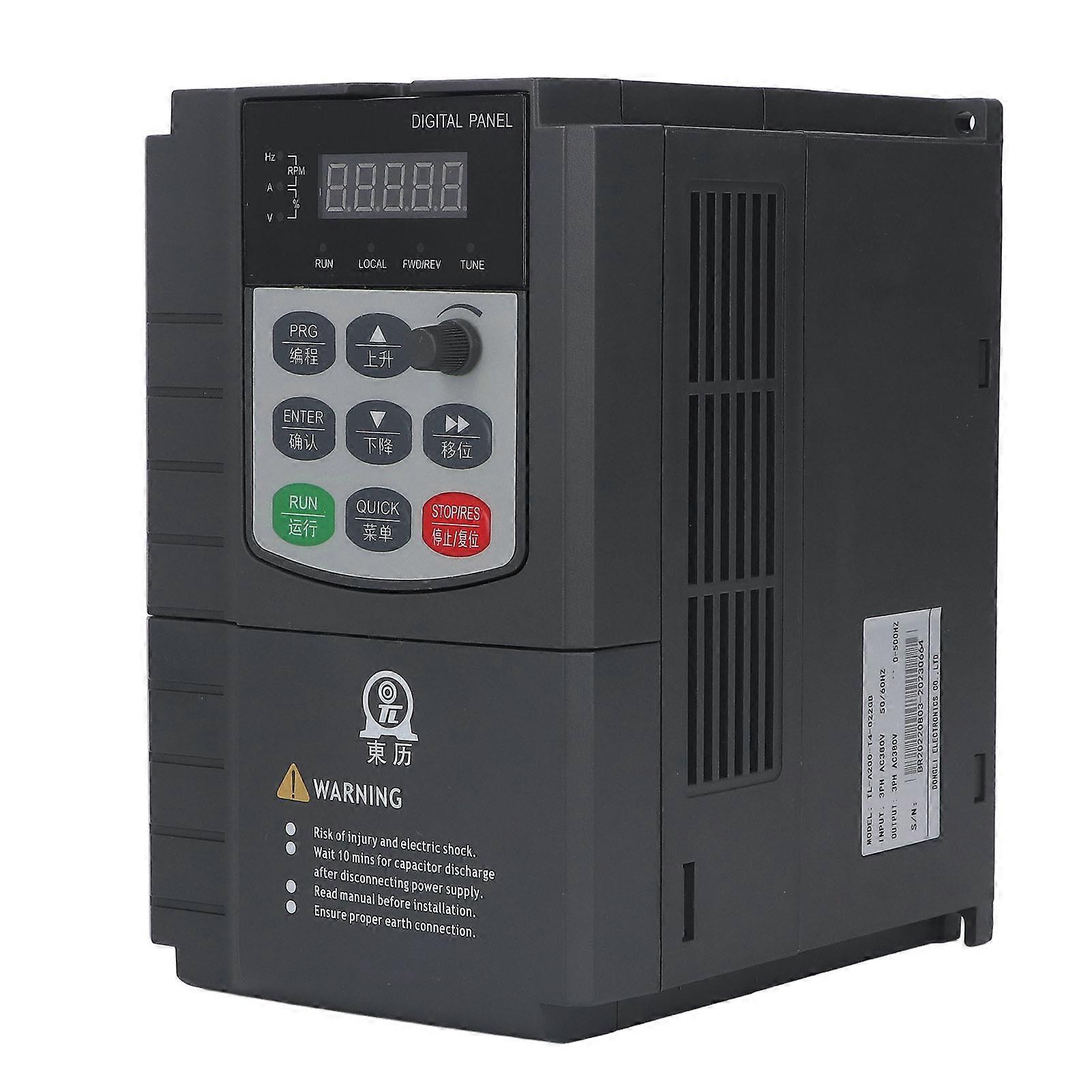 Variable Frequency Drive 3 Phase Universal Motor Speed Control Inverter Frequency Converter for Fan Water Pump AC 380V 1.5KW 2HP 3KVA 3.8A