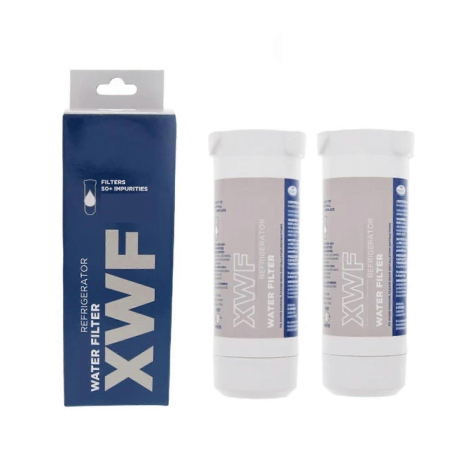 refrigerator water filter, compatible with GE, XWF, WR17X30702, compatible with Maxblue, MBF48, AQFFF48, CF9 (2PCS).