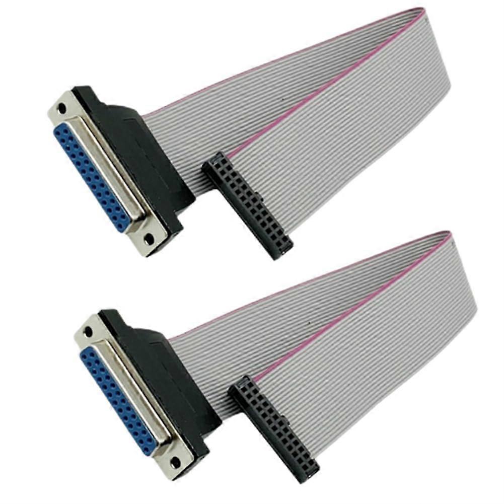 Flat ribbon cable DB25 female to FC26 female for LCD monitors, connection from PCBs and computers. Easy installation.