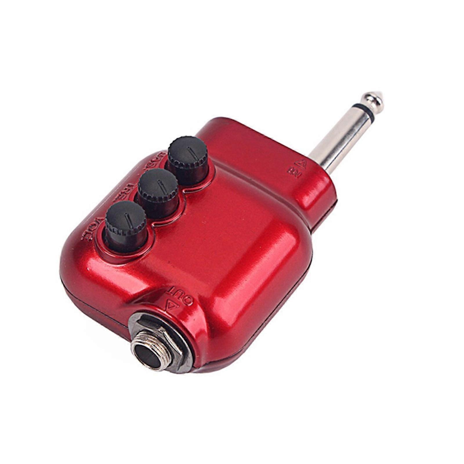 Small Preamplifier Preamp Guitars Pickup EQ Equalizer Preamplifier 6.35mm Plug Acoustic Guitar Preamplifier Enduring Multicolor