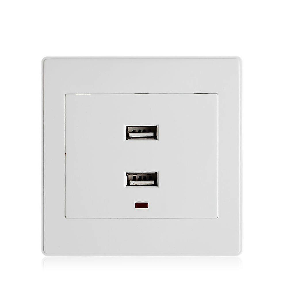 Dual USB Wall Socket Charger AC/for DC Power Adapter Plug Outlet Plate Panel