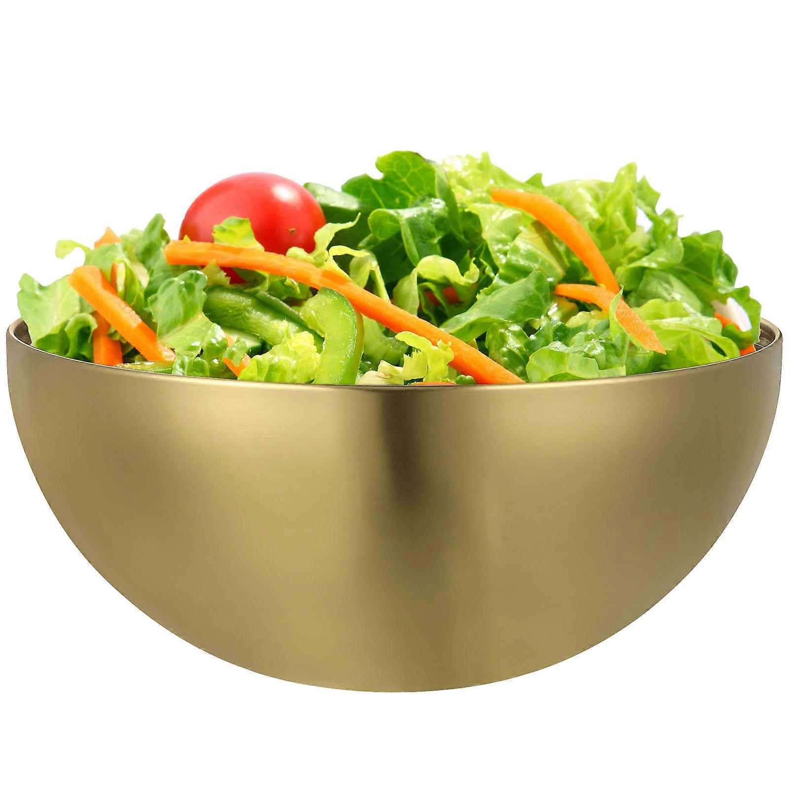 Lightweight Stainless Steel Multi Function Salad Bowl for Fruits, Noodles, and Snacks – Versatile Kitchen Serving Bowl for Home and Outdoor Use