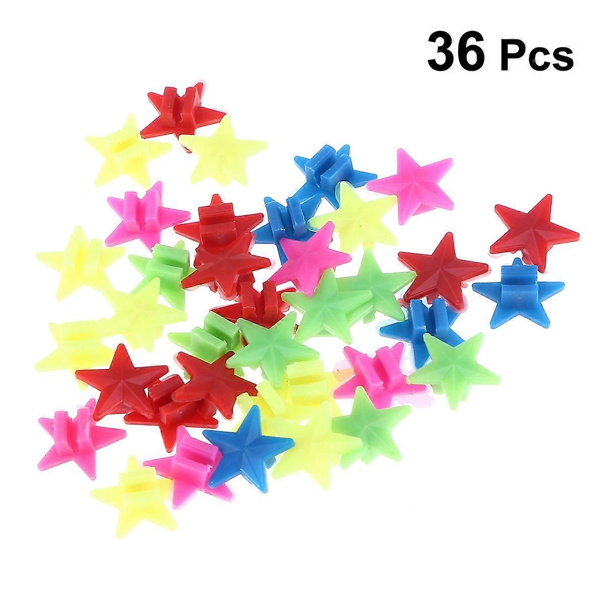 Multicolor Plastic Spoke Beads for Bicycle Wheels Easy Clip On Design 36 Pieces Assorted Color
