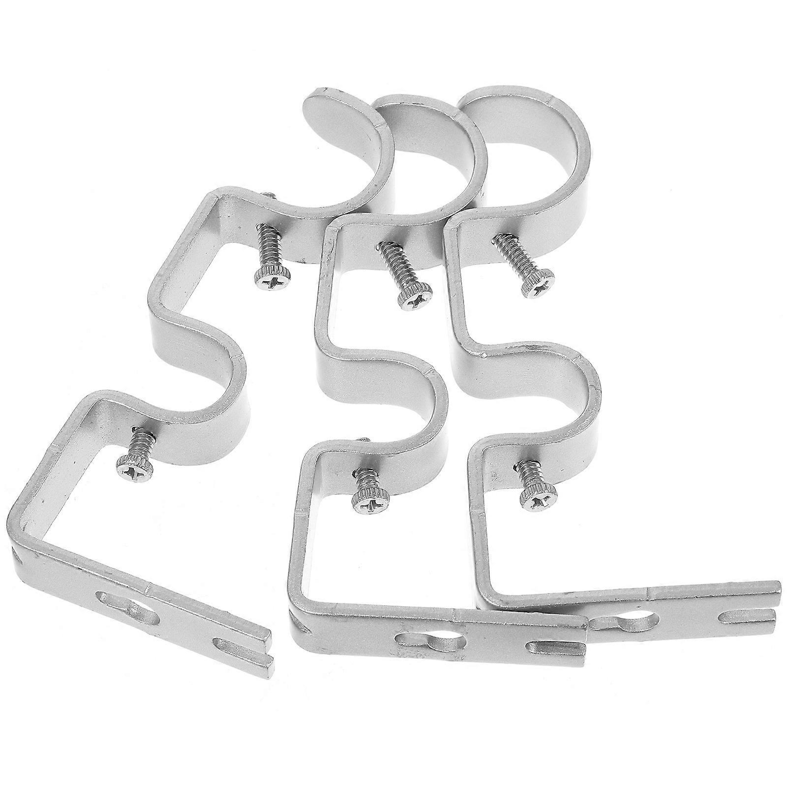 Window Dressing Hardware Iron Double Curtain Rod Pole Holder 2pcs Drapery Brackets