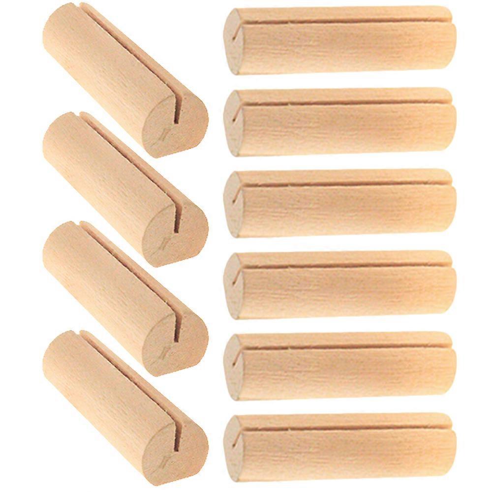 Wooden Place Card Holders for Weddings, Events, and Parties – Elegant Table Stands with Note Clip, Rustic Decorative Display – 10pcs Set
