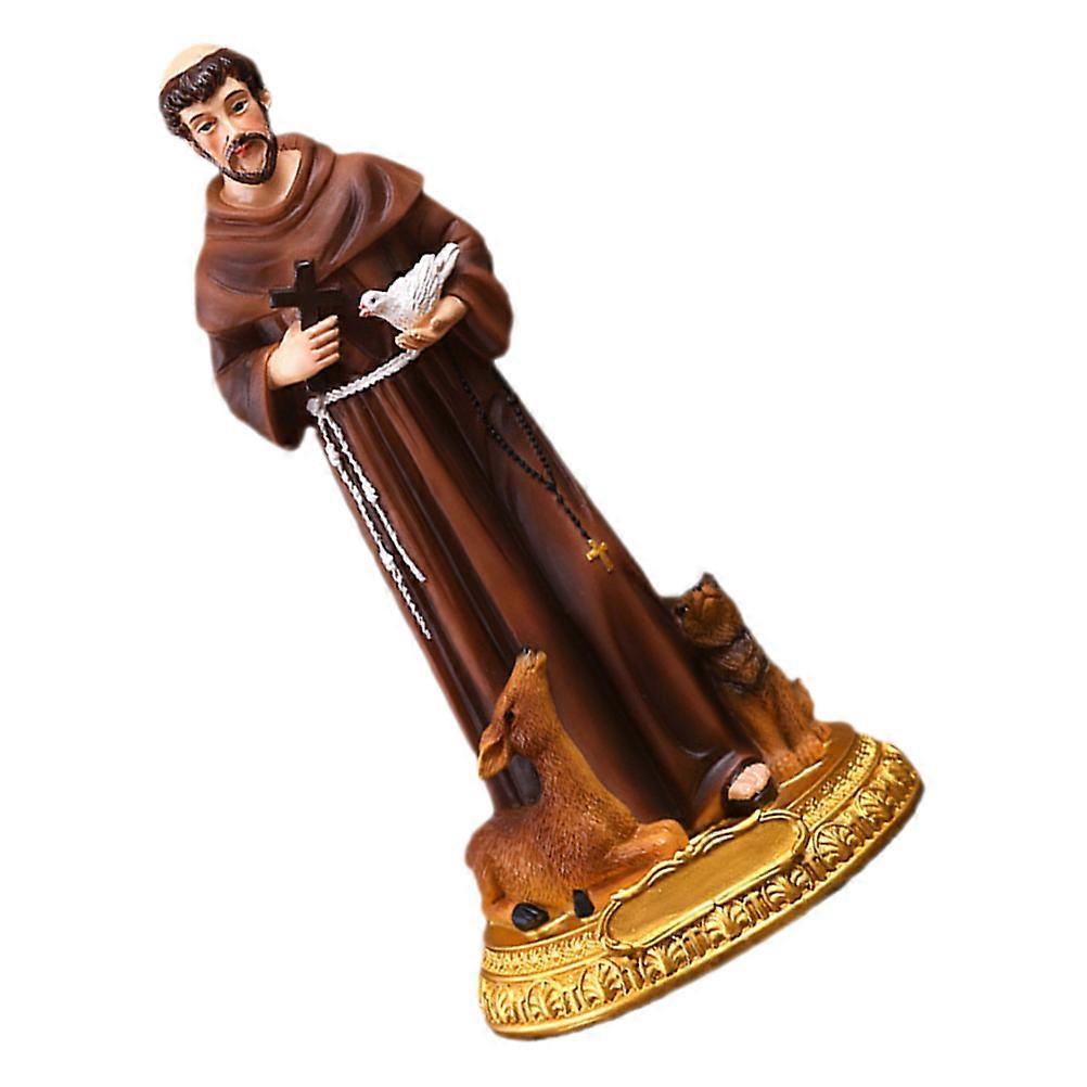 Statue Ornament for Decoration with Fine Workmanship and Stable Design Resin Coffee Color