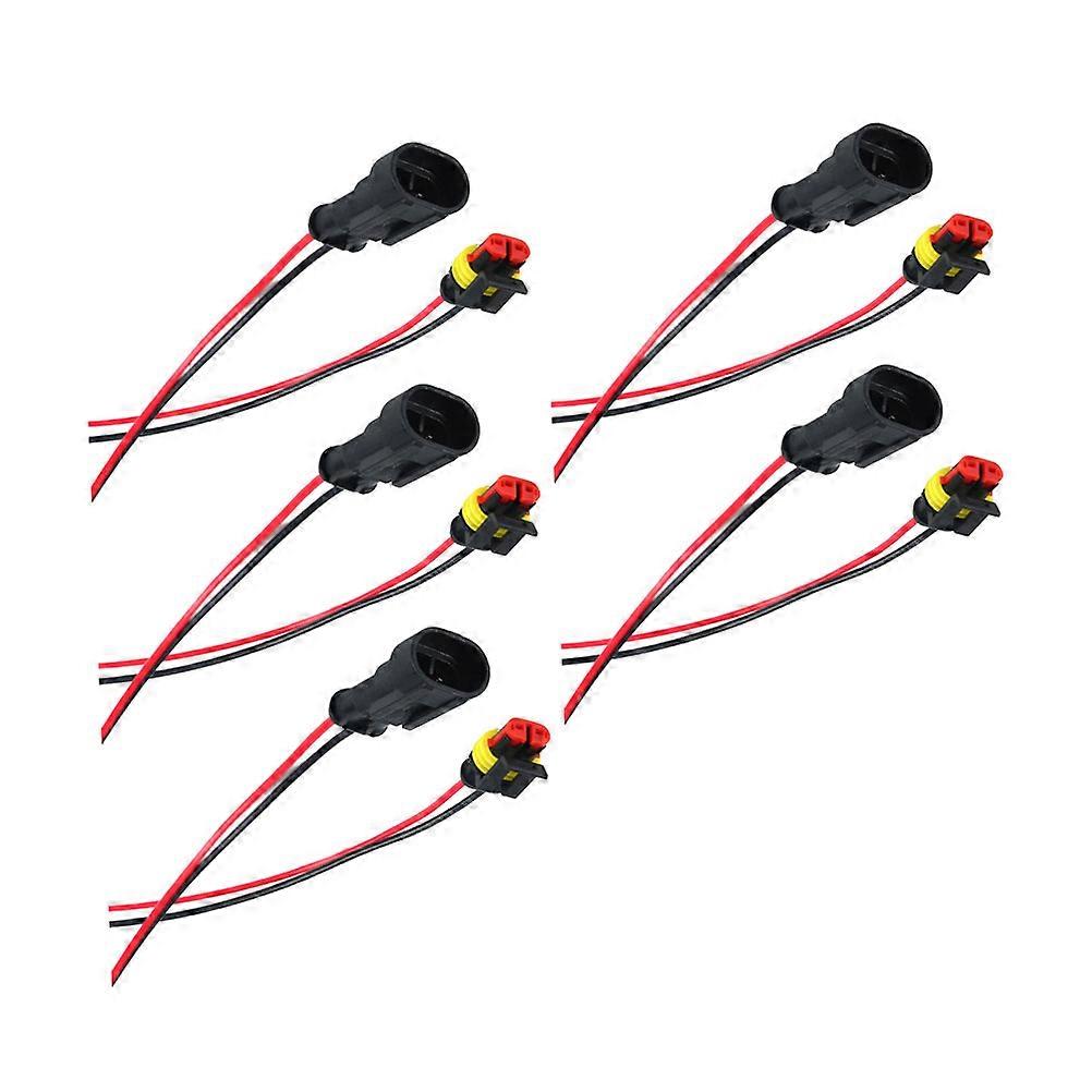 Hemoton 5Pcs Car Waterproof Electrical Connector Plug with Wire Harness Pigtail Wire Harness Terminal Sockets