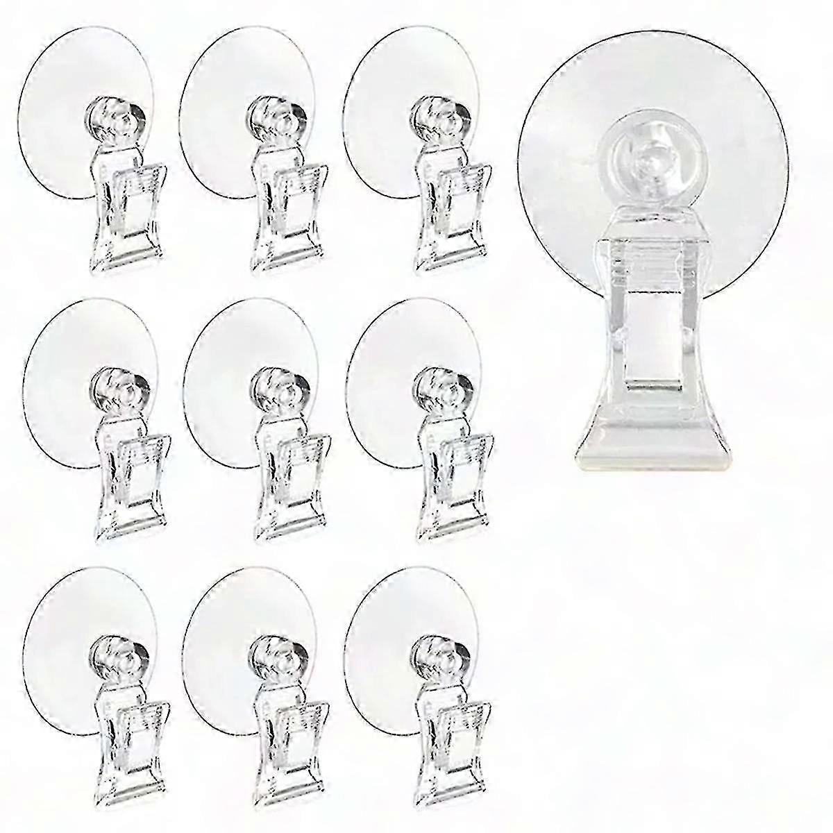 10Pcs σαφή κλιπ βεντούζας για ντους, μπάνιο, παράθυρο - ισχυρό κράτημα Κορόιδο σφιγκτήρες