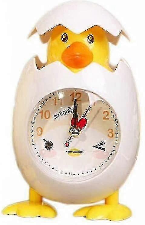 Whimsical Eggshell Chicken Alarm Clock - Novelty Children's Bedside Timepiece