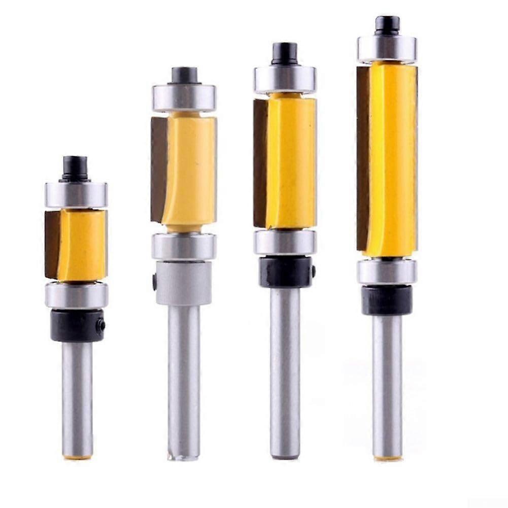 Woodworking Router Bit 6 Mm Cutter Diameter 35 Mm Overall Length 12.7 Mm Shank Double Bearing Anti Kickback