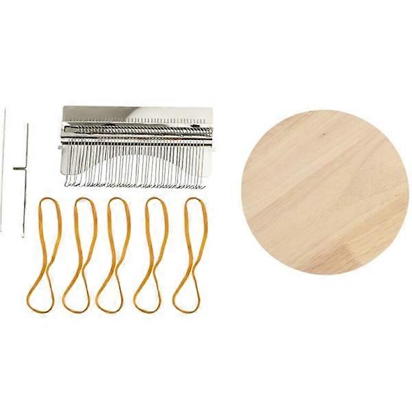 Knitting Machine, Fun Wooden Patch Machine for Beginners, DIY Art Tool, Suitable for Socks and Clothes F