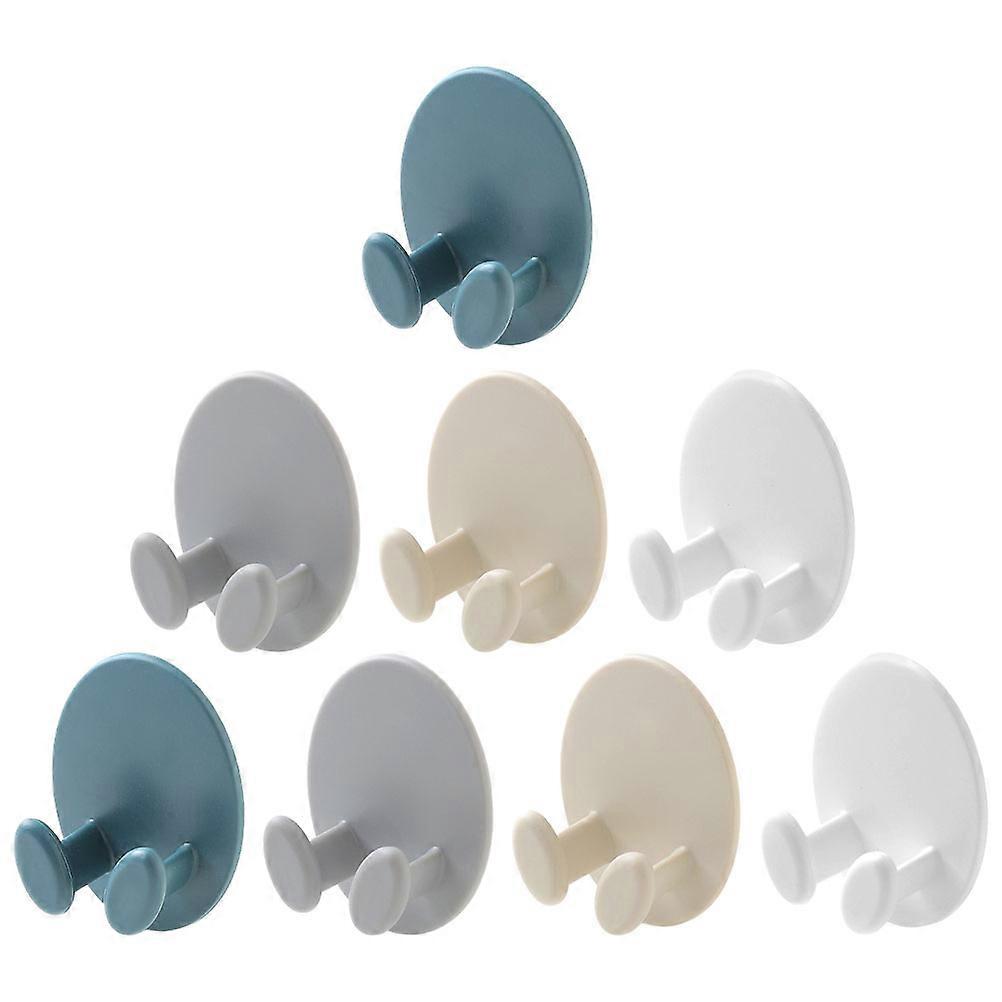 8Pcs Wall Storage Hooks with Phone Charging Stands Practical Assorted Color