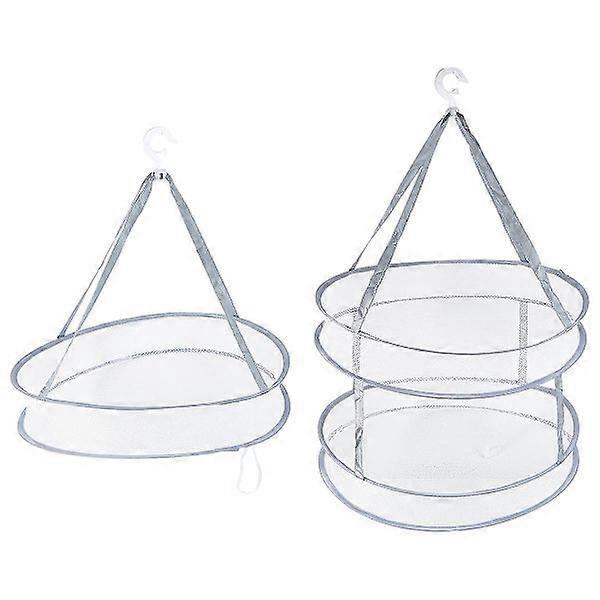 2 pcs Folding Clothes Hangers Foldable Hangers Folding Hangers Wardrobe Drying Rack Net