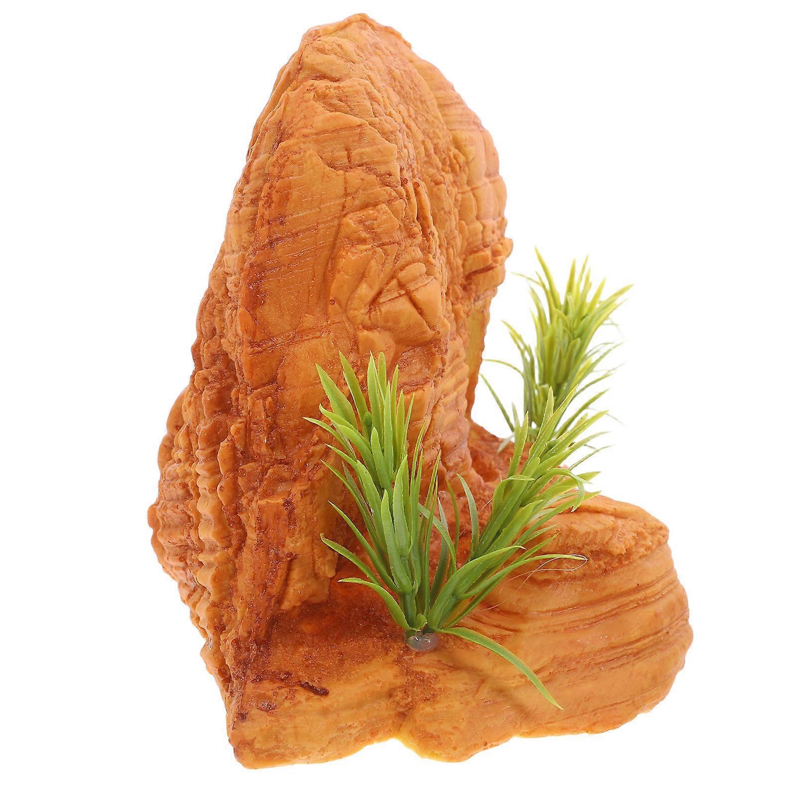 Unique Resin Reptile Hideout Cave for Turtles Leopard Gecko Decorative Aquarium Cave Fish Tank Decorations 1 Set