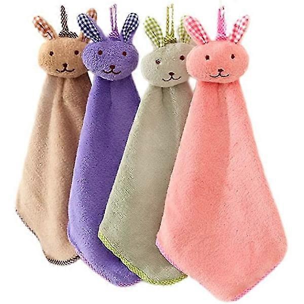 Small kitchen towels, kitchen towel hanging absorbent towel with loop, cute rabbit super absorbent soft with hanging loop