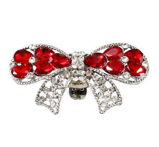 2pcs Sparkly Rhinestone Bow Clips Wedding Shoe Buckles Fashionable High Heel Decoration Charms for Making Your Shoes Shine Brighter