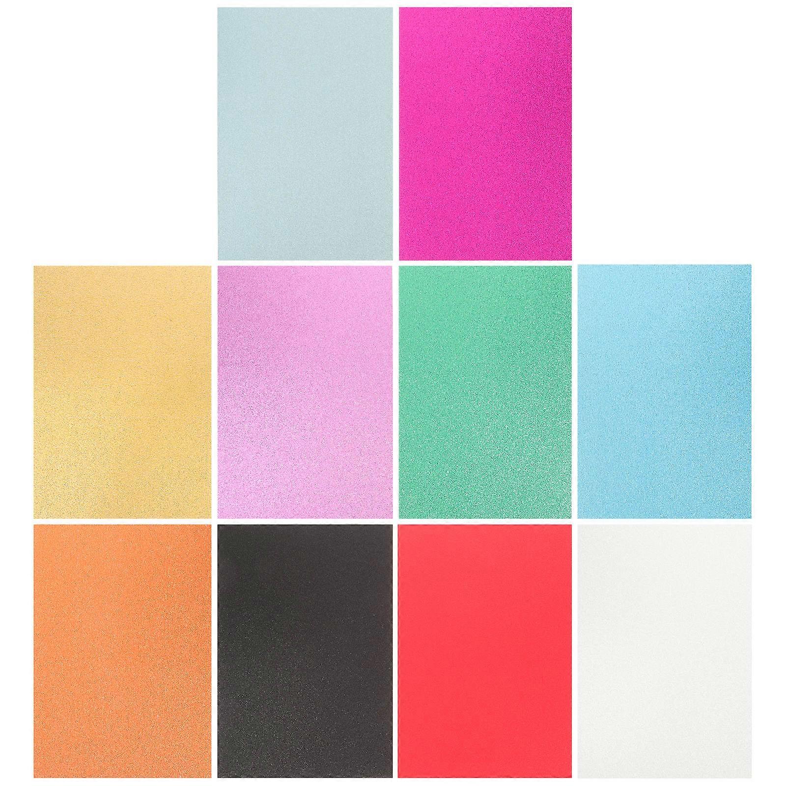 Glitter Cardstock Sheets – 10 Pack Sparkly Craft Paper for Scrapbooking, Party Decor, DIY Art Projects, Lightweight Multi Use Paper for Home & School