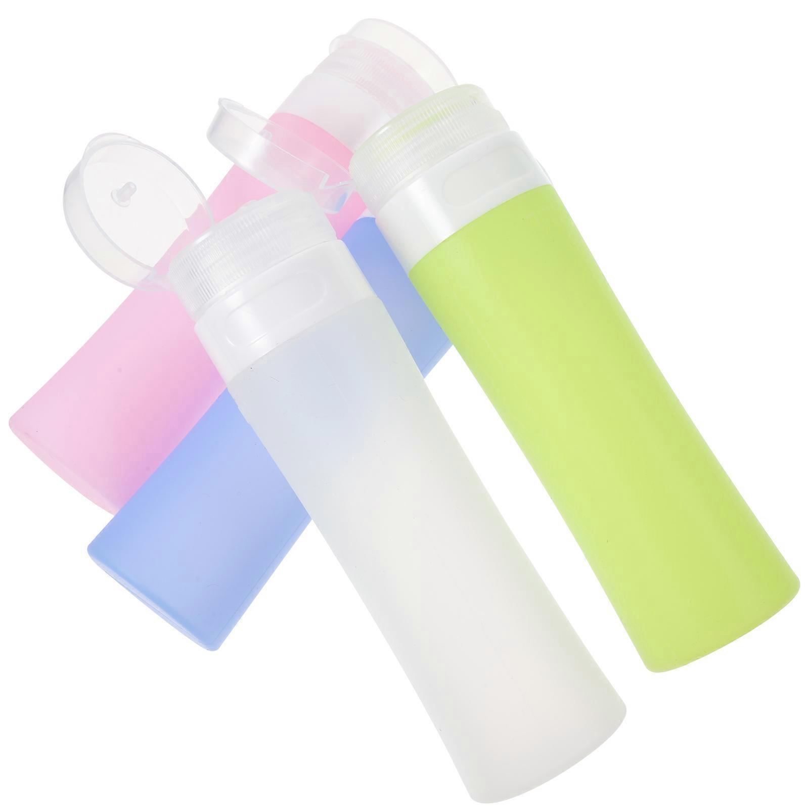 Silicone Dispensing Bottles Shampoo Bottle Portable Refillable Blue 80ml