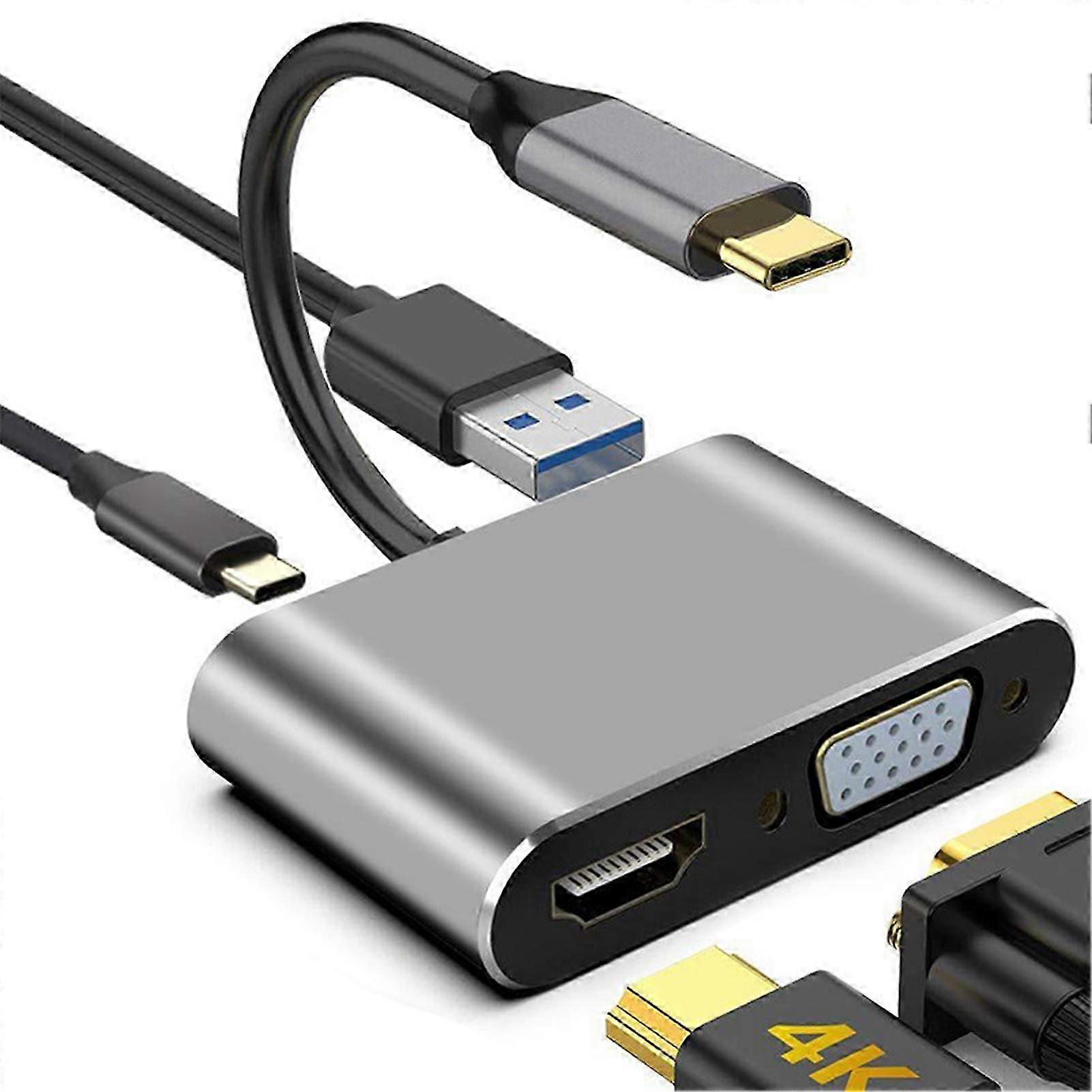 USB C to HDMI-Multiport Adapter, Portable for Switch Charging Dock Station, High-Speed Data Transfer, Desktop Organization