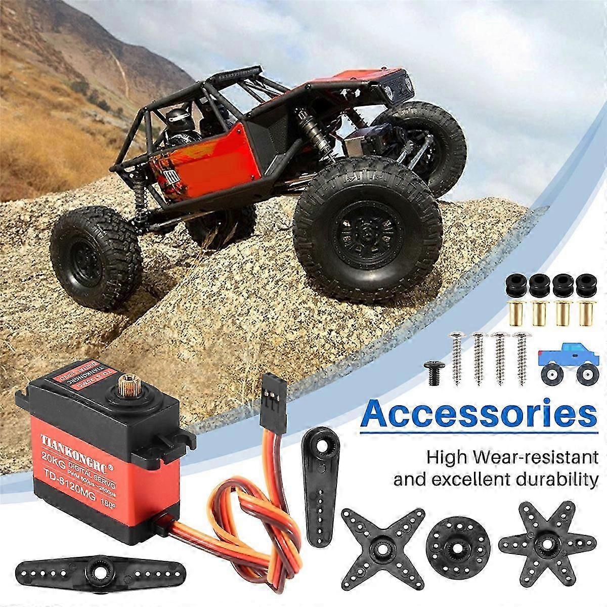 Td-8120Mg Waterproof Metal Gear Digital Servo with 20Kg High Torque 180Angle for Rc Remote Control