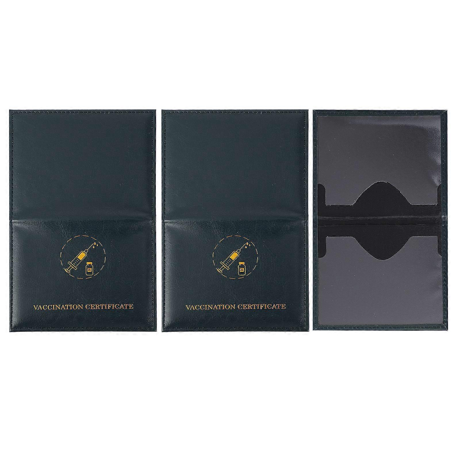 Immunization Card Holder With Waterproof Function For Business And Office Use In Green Color 3Pcs