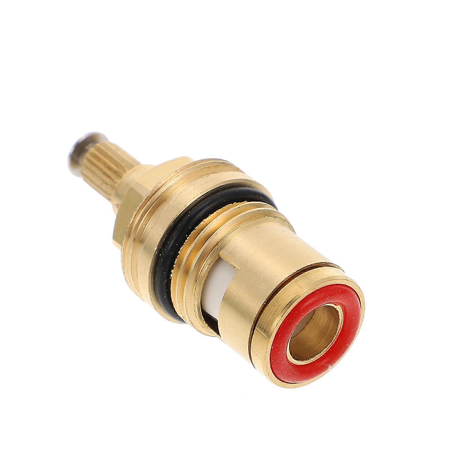Hot Cold Water Faucet Replacement Cartridge Stem 2Pcs For Bathroom Kitchen Garage With Smooth Switching Functionality