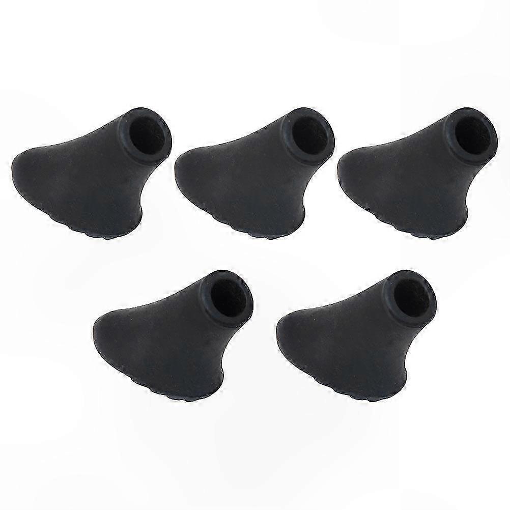 5-Pack Durable Rubber Tips for Trekking Poles, Enhanced Pole Tip Protectors for Stability