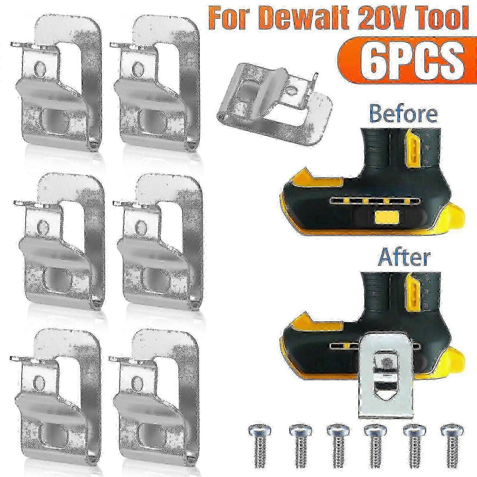 6pcs Replacement Belt Clip Hooks Set For Dewalt 20v Tools Dcd980 Dcd985 Dcd980l2-good