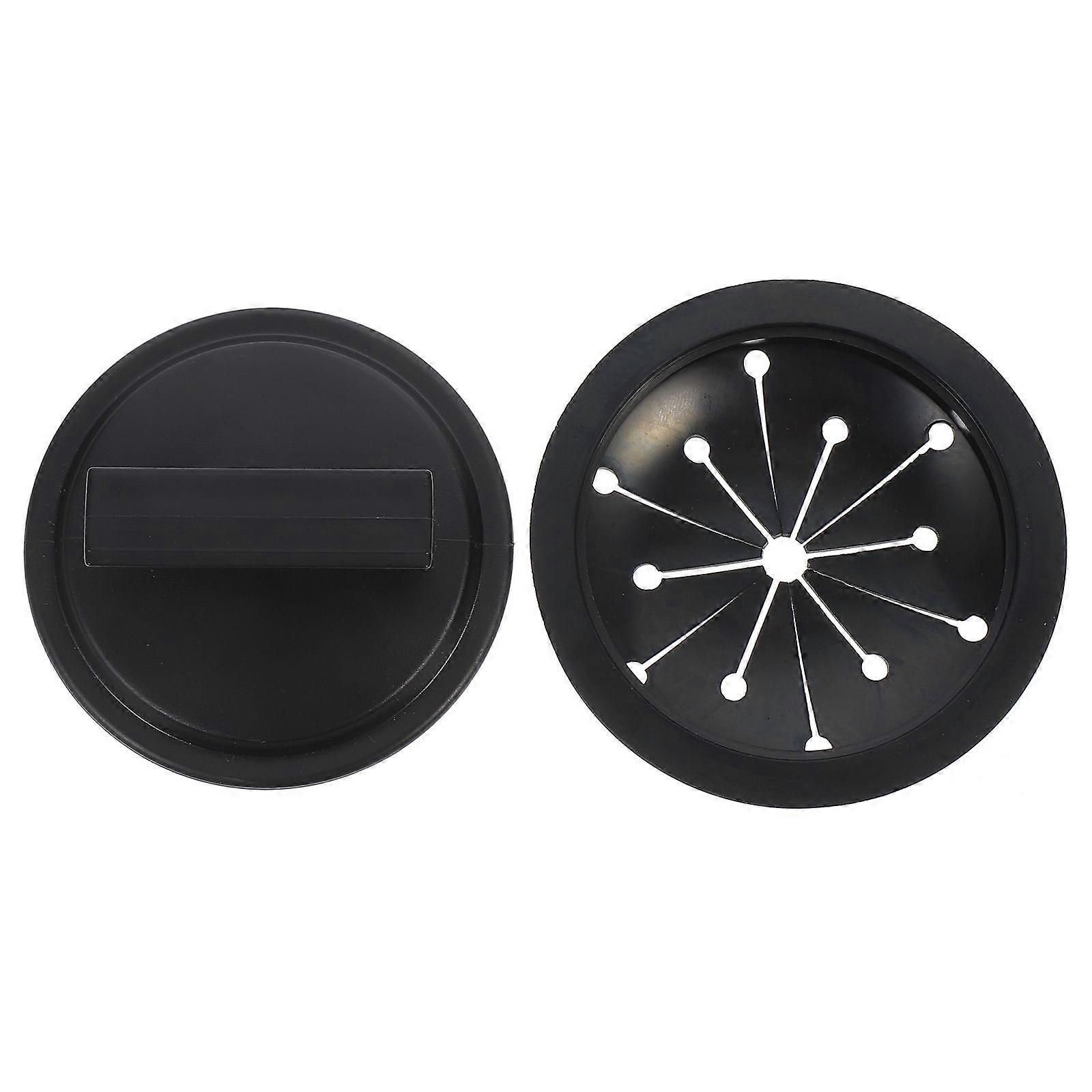 Kitchen Disposal Splash Guard 2Pcs Garbage Disposal Accessories Black Abs Round Seal Tightly Effective Protection