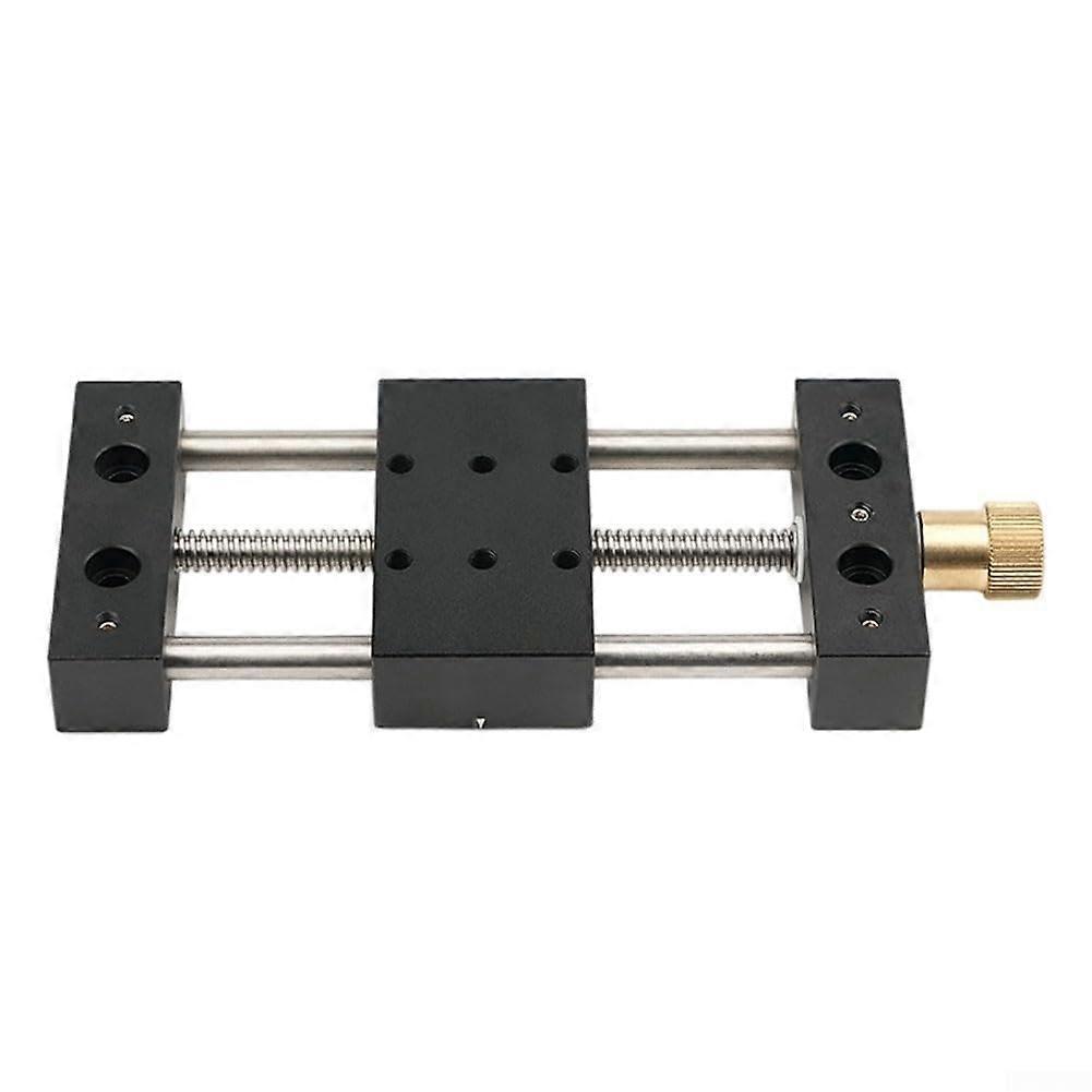 Professional Xaxis sliding table, aluminum alloy, 75 mm range for precision instruments (0–75 mm).