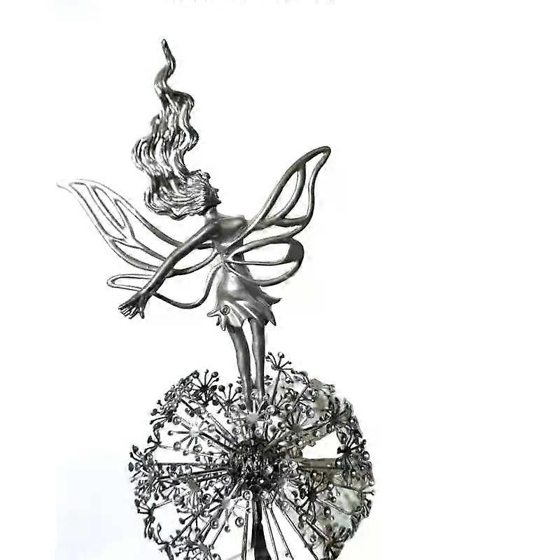 Giardino Fata Decorazione Palo Denti di Leone Metallo Silhouette Ornamento Yard Decorazione Prato Paesaggio Intagliato Decorativo