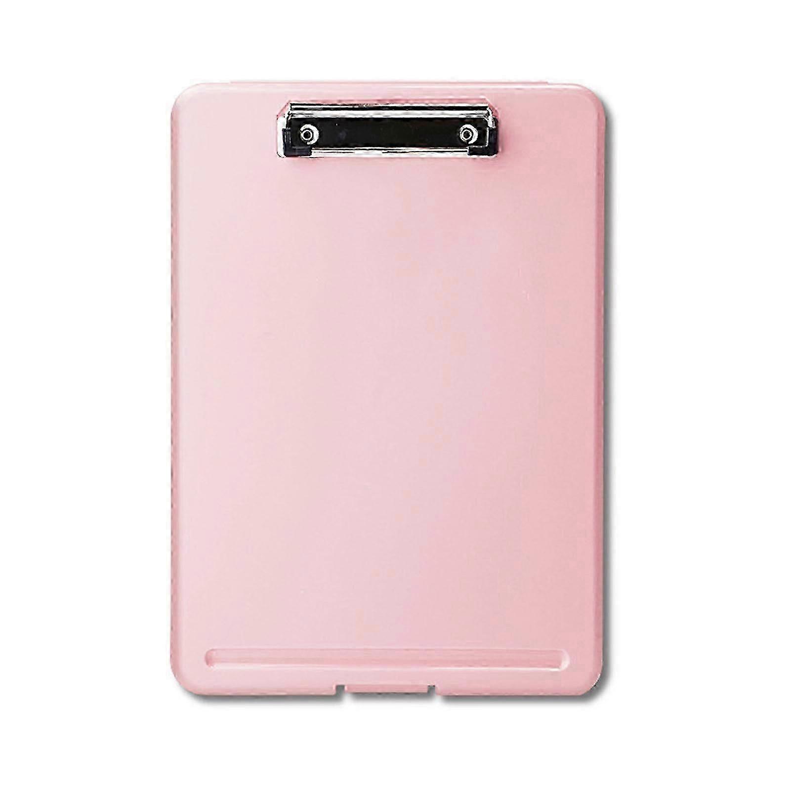 Plastic Space Saving Clip Board for Test Papers and Documents - Pink Stationery Gift