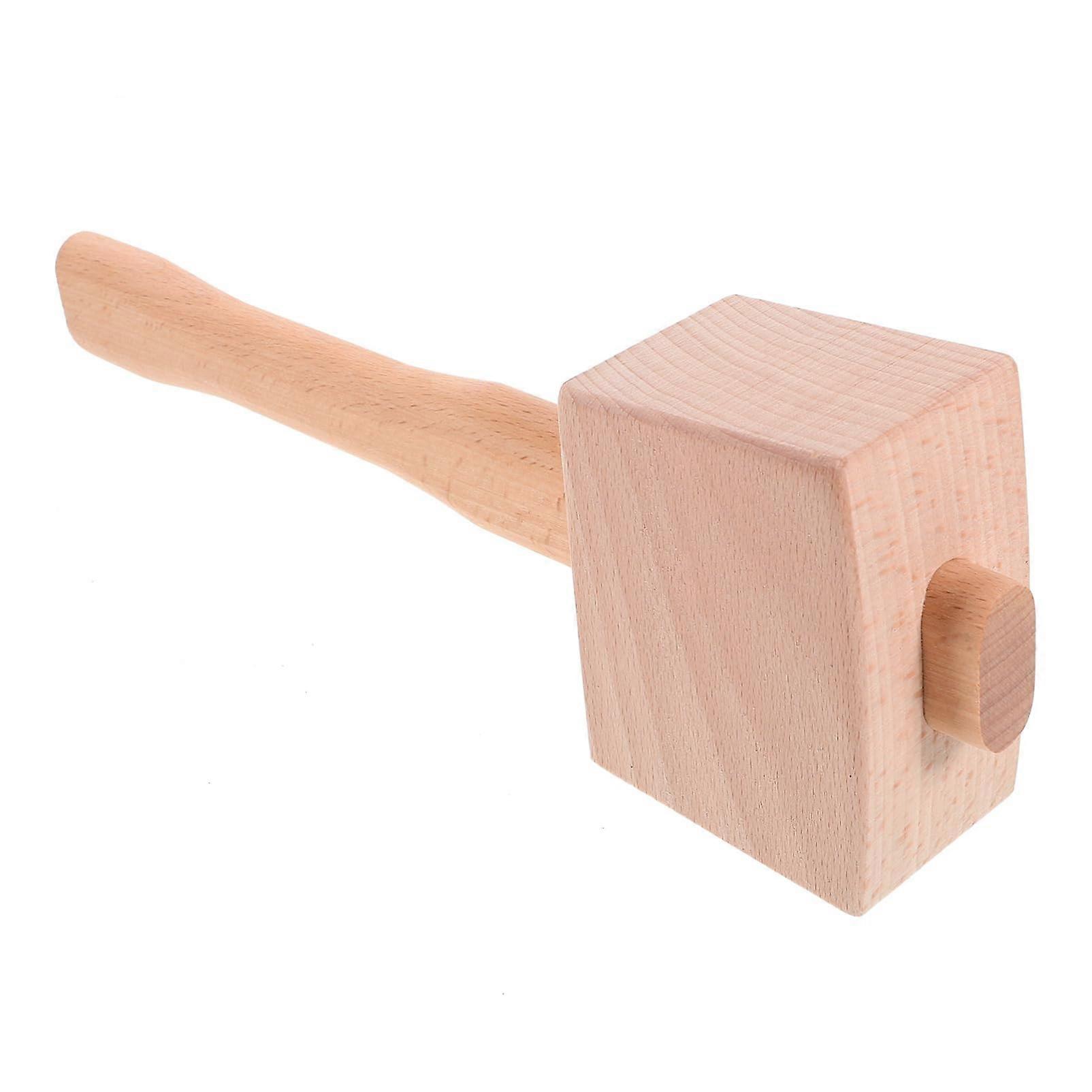 Beech Wood Handmade Ergonomic Wooden Mallet 300g for Craft Applications and Durability