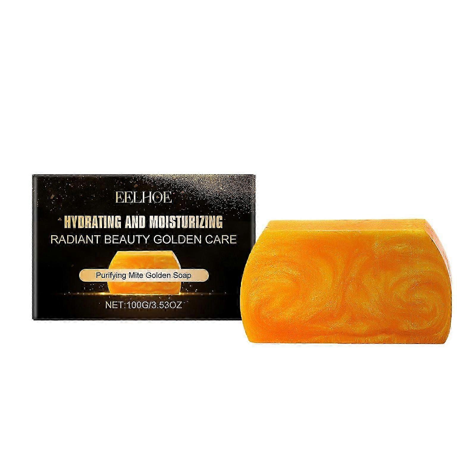Purifying Mite Golden SoapMoisturizing and nourishing soap, deep cleaning pores, effective removal of oil and dirt, suitable for whole body use