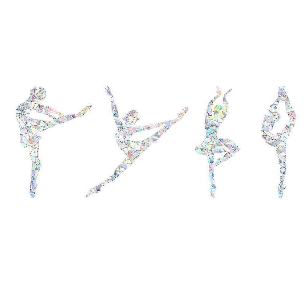 Silver Reflective Wall Stickers with Refraction Design for Decoration PVC Material 1 Set