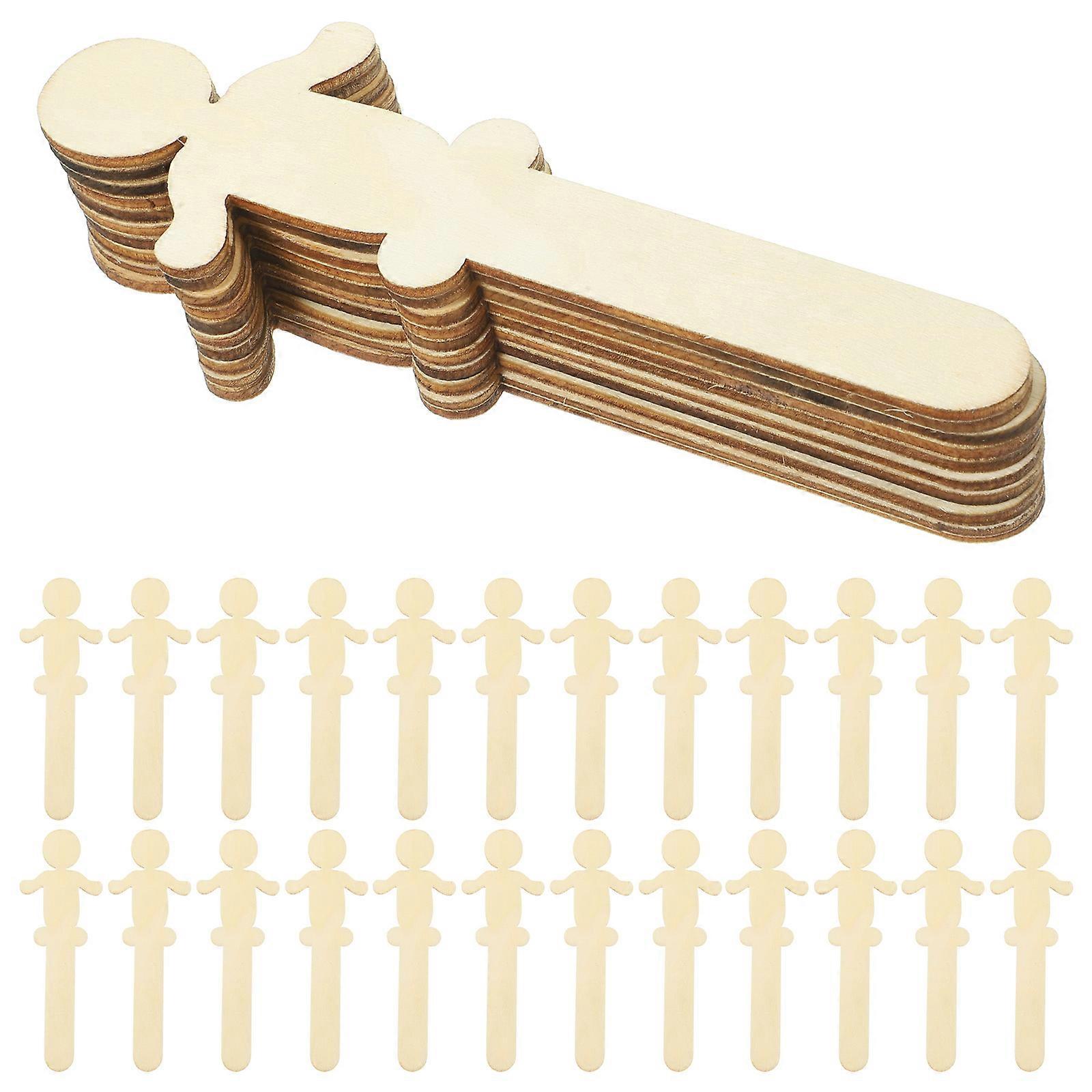 100pcs Unfinished Wood Cutouts for DIY Crafts – Smooth Wooden Slices for Painting, Safe Wooden Shapes for Home Decor & Classroom Projects
