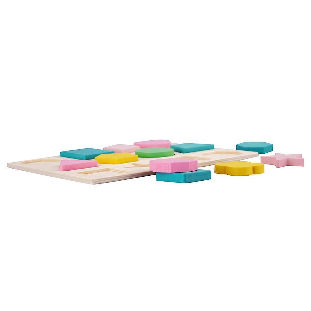Jigsaw Puzzle Toy for Kids Playing Assorted Color 12 Shapes Cognitive