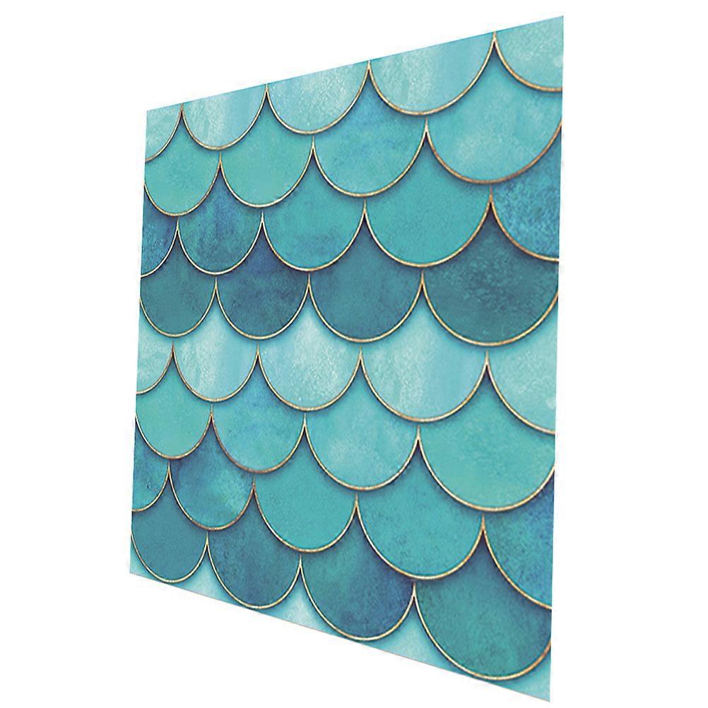 Fish Scale Peel and Stick Tile Stickers with Mermaid Pattern Removable Self Adhesive Wall Decals for Kitchen Backsplash, Bathroom, Nursery & Smooth