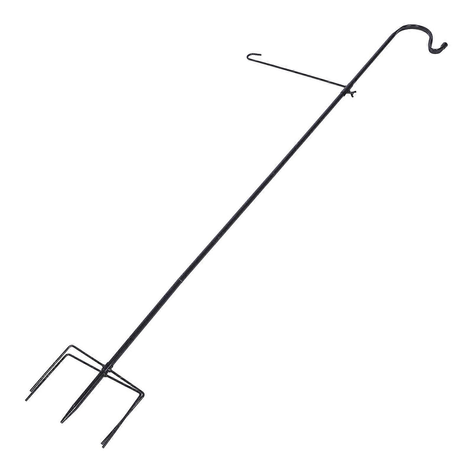 1pc Flagpole Hook Shepherd Hook for Garden Outdoor Ground Inserting Iron Hook