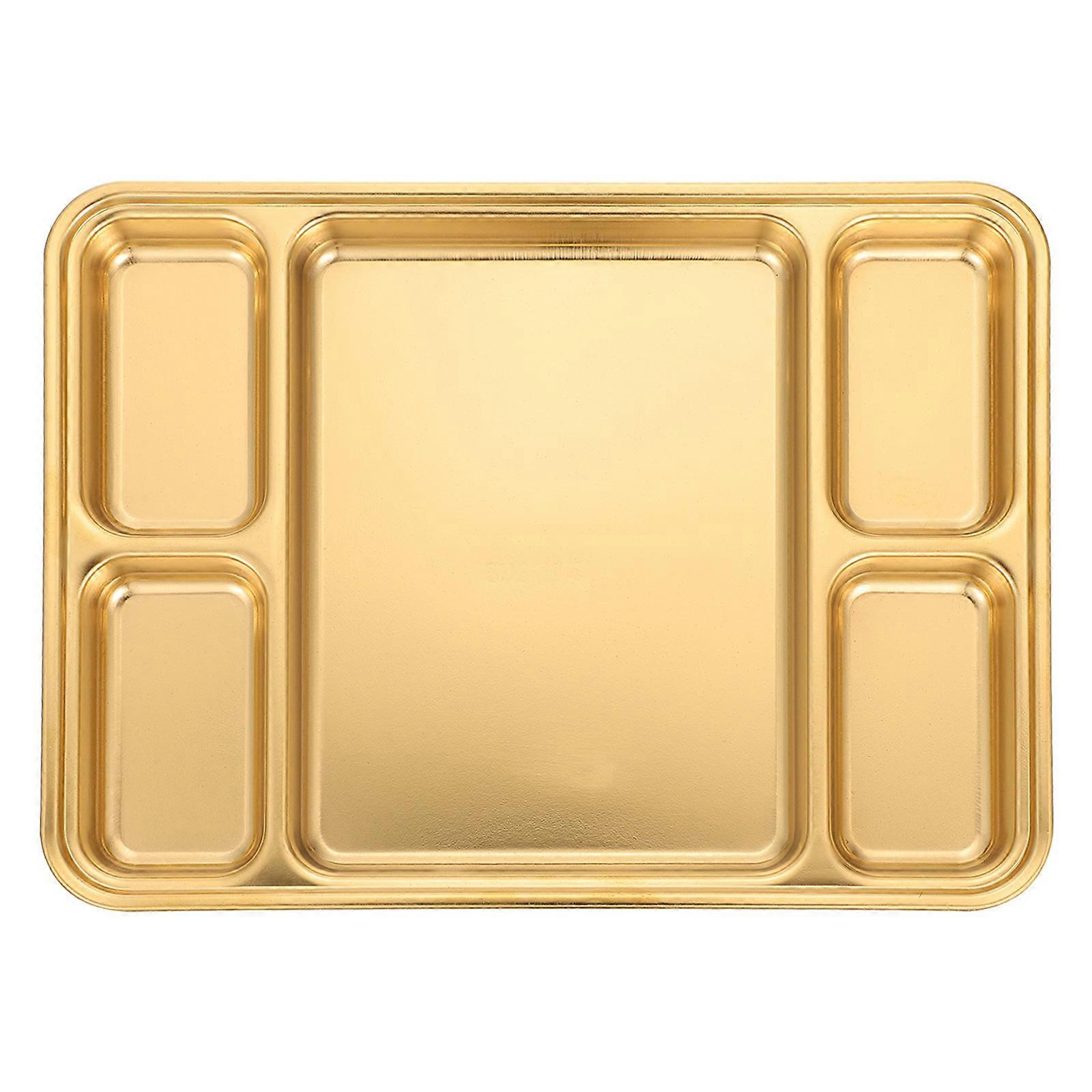 Compartment Food Plate For Dining Utensils Mealtime 28X21X2CM Stackable Design 1Pcs