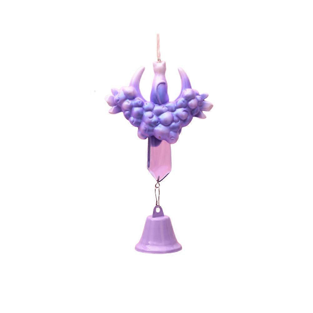 Creative Wind Chime for Decor Made of Resin and Metal in Blue Color for Balcony Garden Pathway and Child Inches