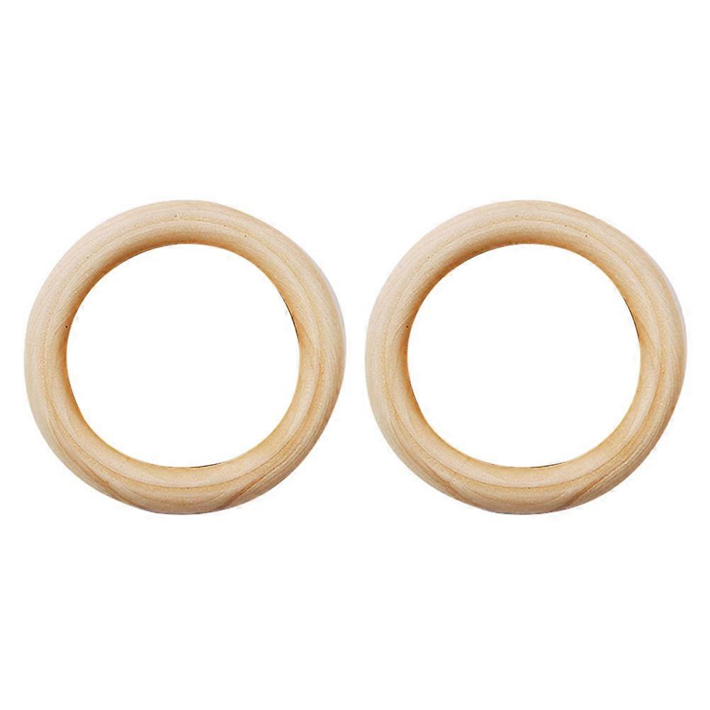 Durable Wood Rings for DIY Craft Projects Unfinished Yellow Synthetic Material 35mm