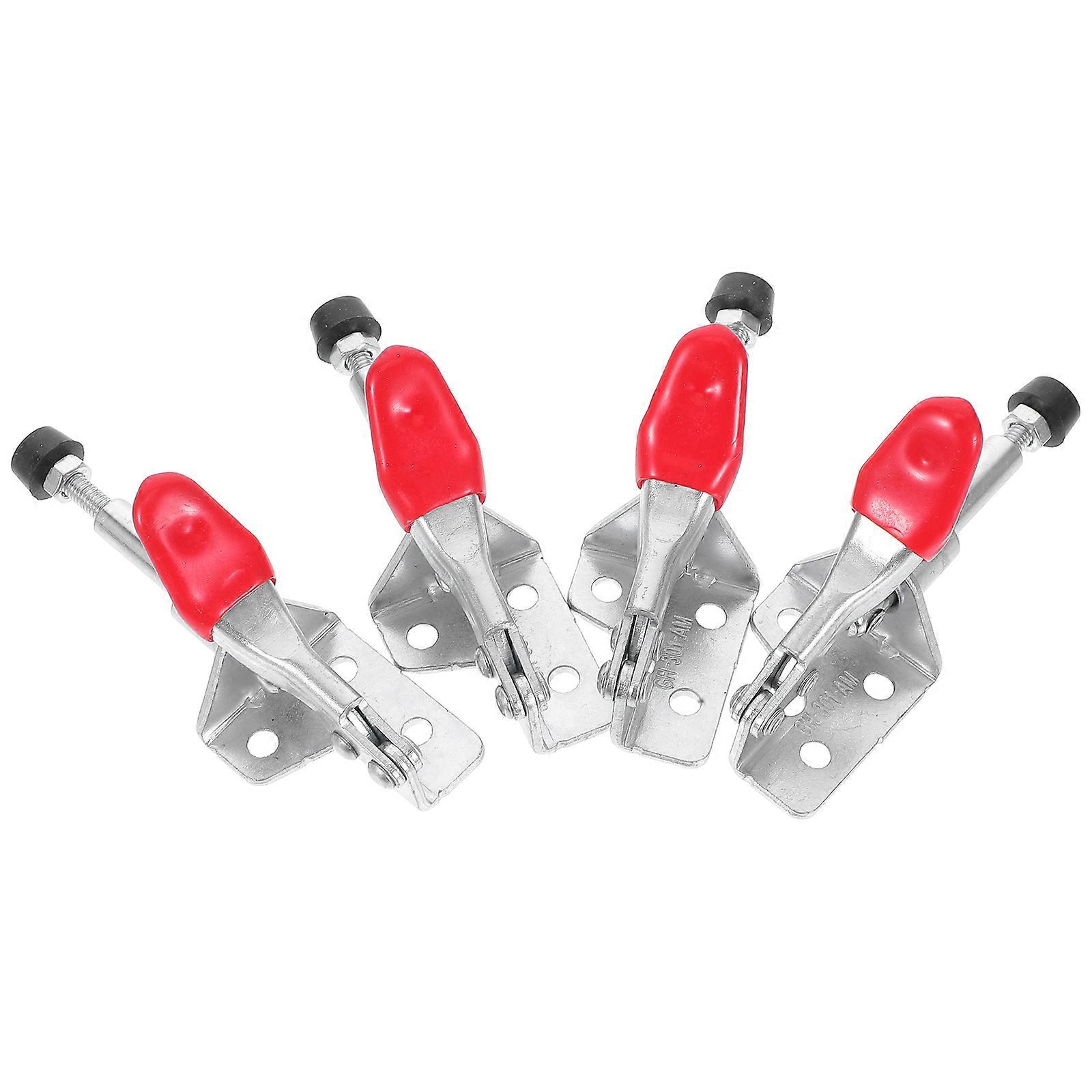 Quick Release Toggle Clamp Set 4Pcs Suitable For Woodworking Professionals Featuring Adjustable Pressure Head And Versatile Application Design