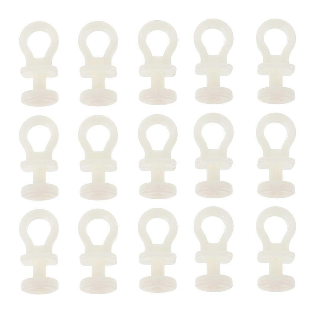 Beige Plastic Curtain Track Rollers for Home Use 30pcs Smooth Quiet Sliding Gliders for Ceiling