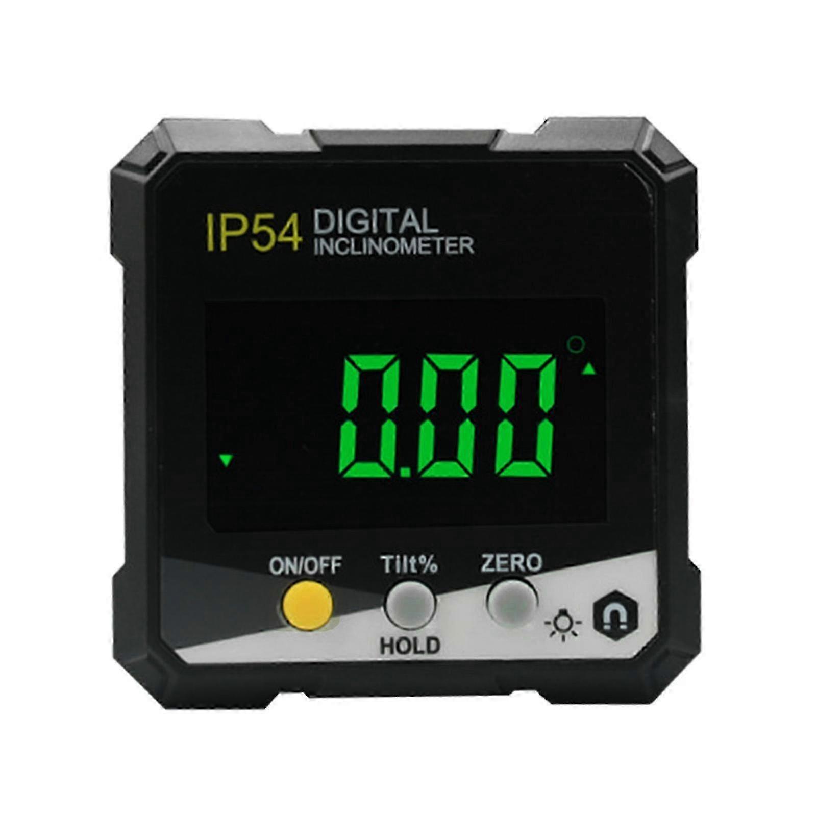 2025 IP54 Digital Inclinometer Angle Meter Gauge with Magnetic LCD Screen Display Yellow