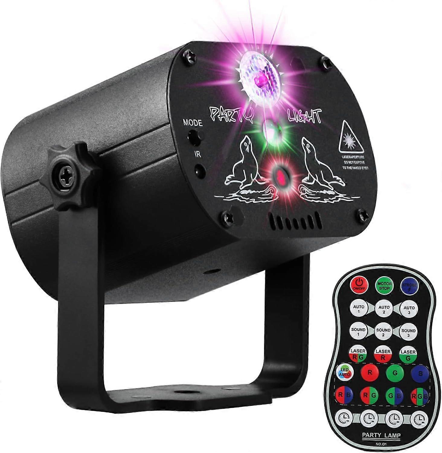 DJ disco scène Lumières de fête, LED activé par le son Lumière laser RGB Flash stroboscopique