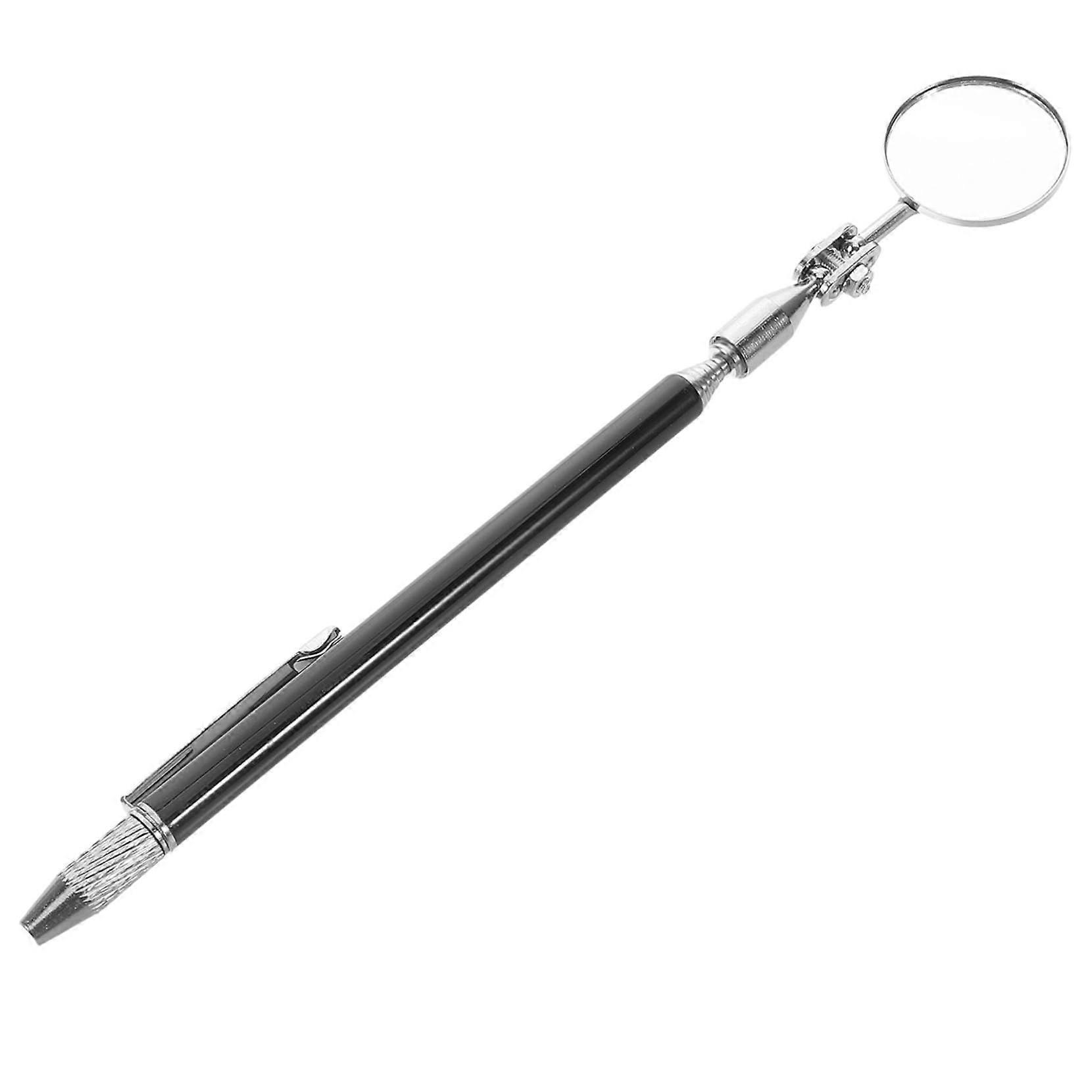 Chassis Inspection Mirror with Magnetic Rods Extendable Pickup Tool for Vehicles Adjustable Handle Metal Plastic Design