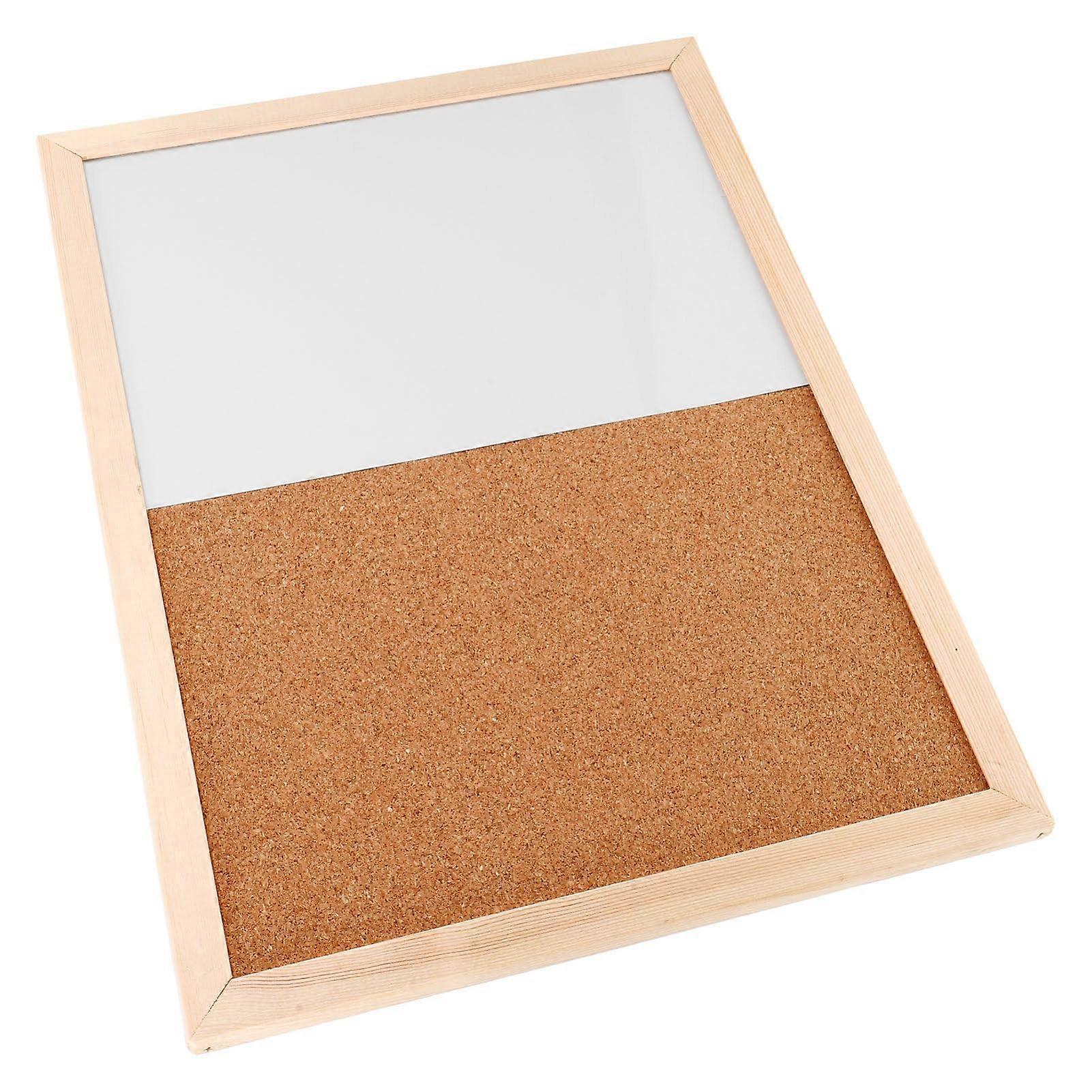 Cork Message Board Framed Magnetic Memo Board for Office, Home and Photo Display, 24x18 Inches, Natural Color